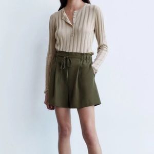 Zara High Waist Shorts Large